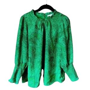 NWOT Floral print‎ peasant top Size M